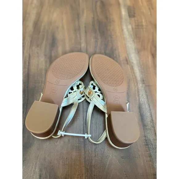 Tory Burch Gold Sandals Size 39