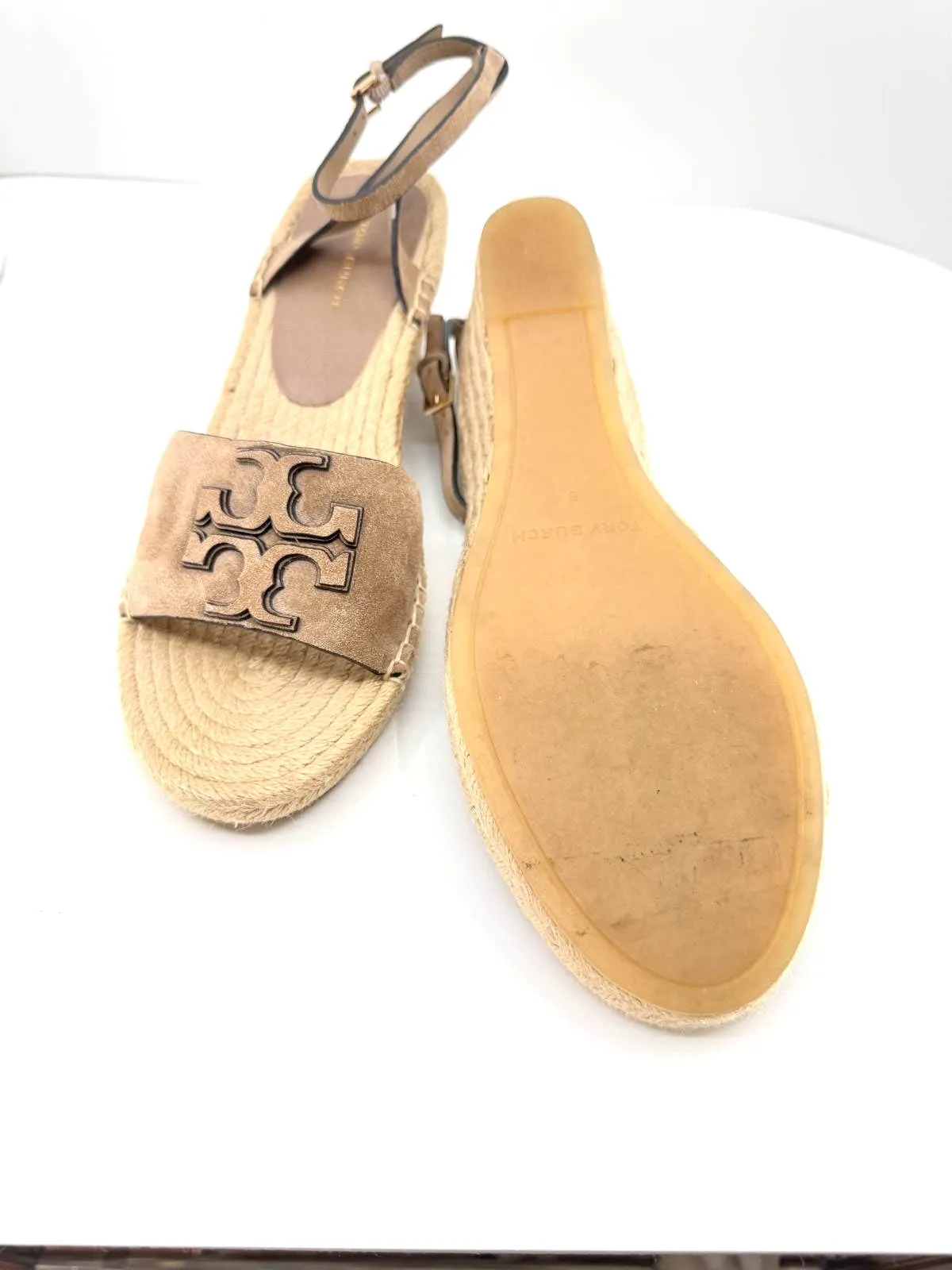 TORY BURCH INES ESPADRILLE WEDGE HEEL SANDALS