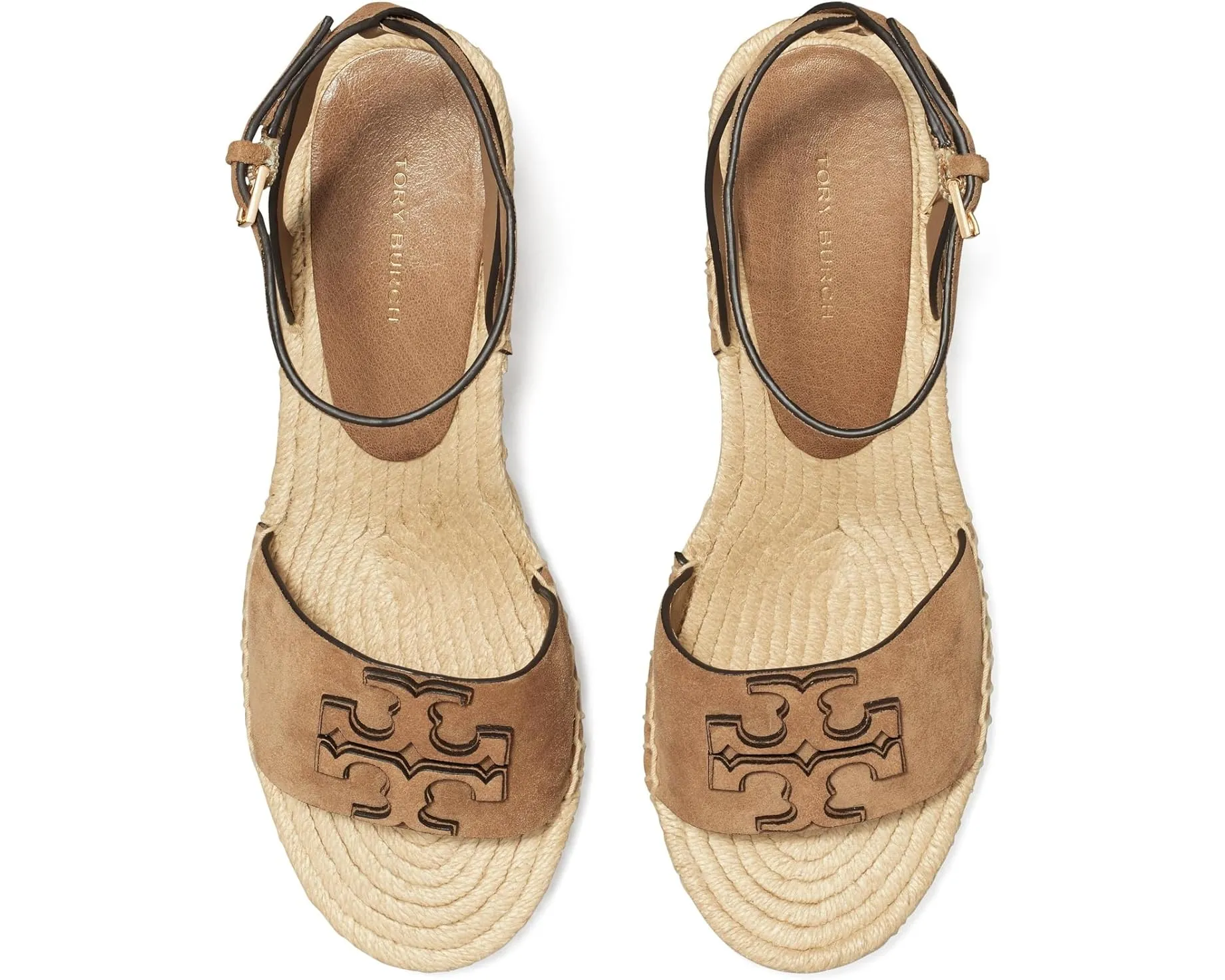 TORY BURCH INES ESPADRILLE WEDGE HEEL SANDALS