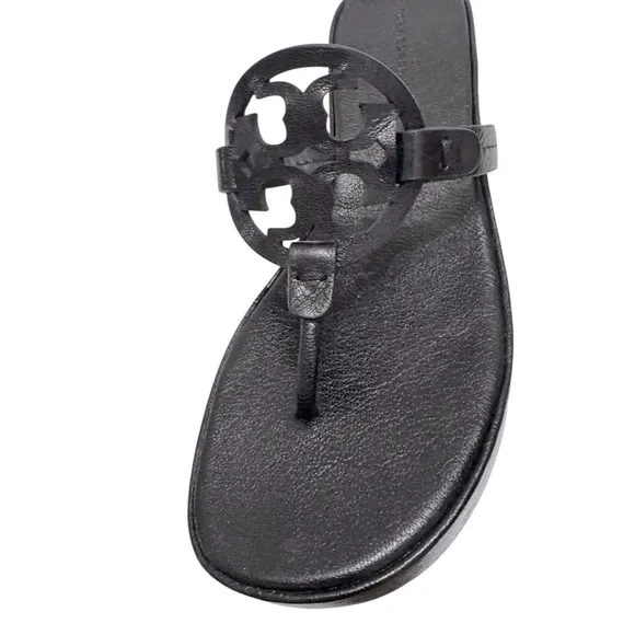 Tory Burch Miller Wedge Platform Sandals Black Sz 9.5