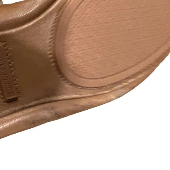 Tory Burch Minnie Royal Tan Leather Travel Ballet Flats Size 10​​​​​