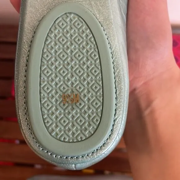 Tory Burch  Minnie Travel Ballet Audrey Blue Women Size 9.5
