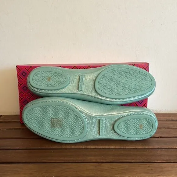 Tory Burch  Minnie Travel Ballet Audrey Blue Women Size 9.5