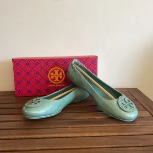Tory Burch  Minnie Travel Ballet Audrey Blue Women Size 9.5