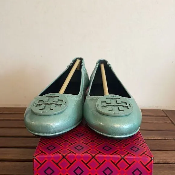 Tory Burch  Minnie Travel Ballet Audrey Blue Women Size 9