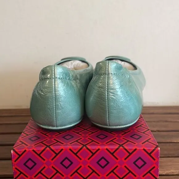 Tory Burch  Minnie Travel Ballet Audrey Blue Women Size 9