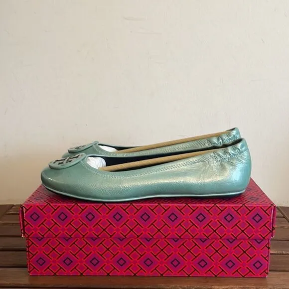 Tory Burch  Minnie Travel Ballet Audrey Blue Women Size 9