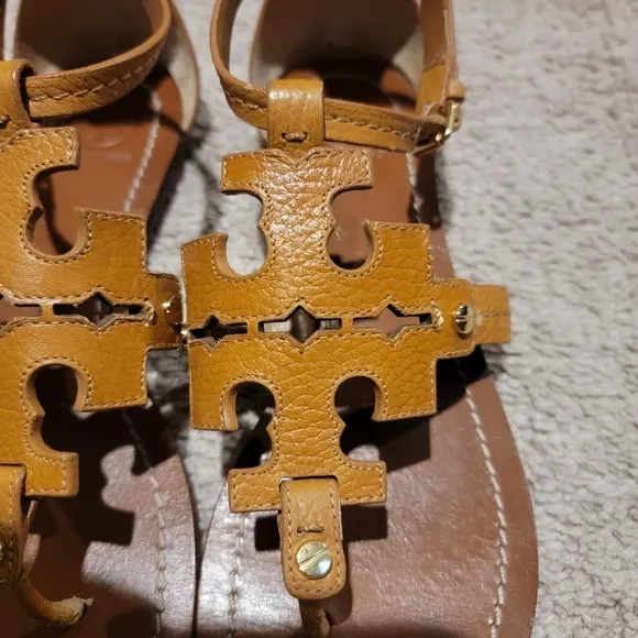 Tory Burch Phoebe Thong Sandals Royal Tan Size 7