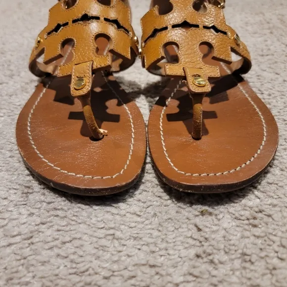 Tory Burch Phoebe Thong Sandals Royal Tan Size 7