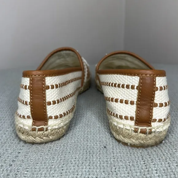 Tory Burch Shaw Tan and Cream Espadrilles Size 9