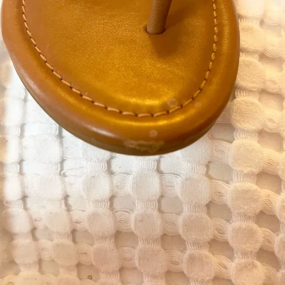 Tory Burch Tan Sandals with Gold Buckle
