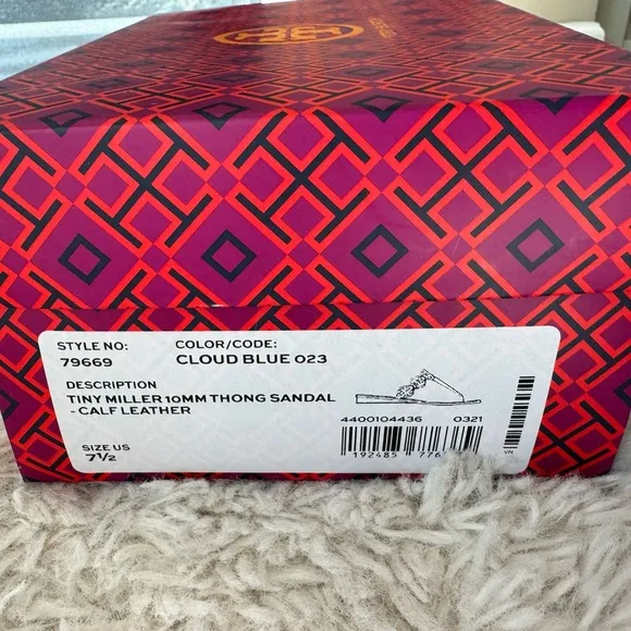 Tory Burch Tiny Miller Thong Sandals cloud blue