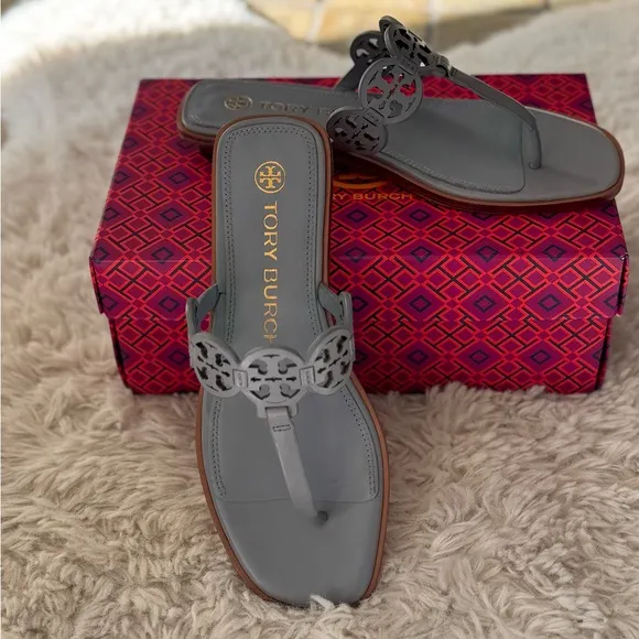 Tory Burch Tiny Miller Thong Sandals cloud blue
