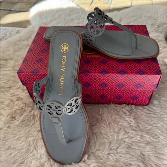 Tory Burch Tiny Miller Thong Sandals cloud blue
