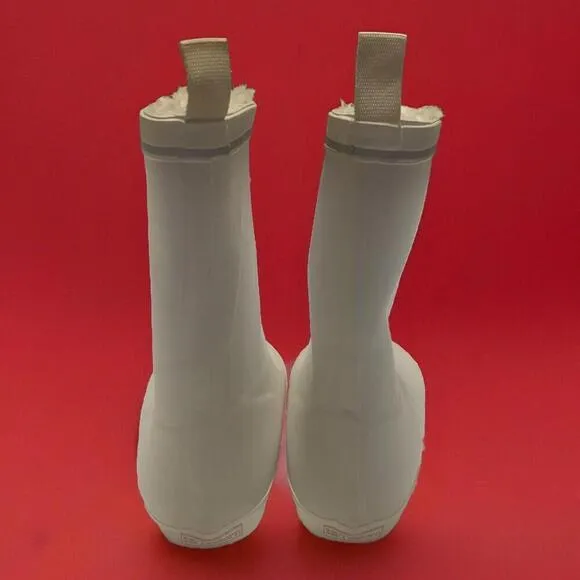 Tretorn Vinter Women’s Size 42 Mayte White Fleece Lined Rain Boots Wellies