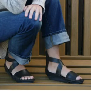 Trippen Coil F Sandal In Waw Black Gladiator Leather Germany Made Size 9.5 41