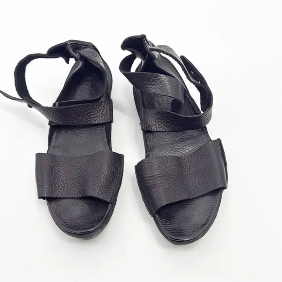 Trippen Coil F Sandal In Waw Black Gladiator Leather Germany Made Size 9.5 41