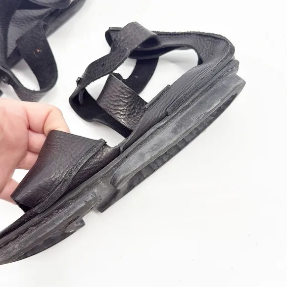 Trippen Coil F Sandal In Waw Black Gladiator Leather Germany Made Size 9.5 41