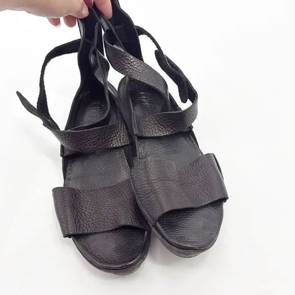Trippen Coil F Sandal In Waw Black Gladiator Leather Germany Made Size 9.5 41