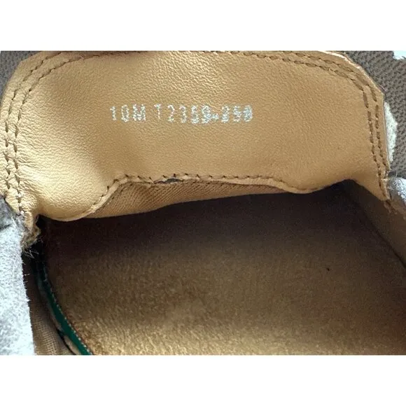 Trotters Fayth Taupe Stone Suede Loafers Scalloped Trim &amp; Rubber Soles Size 10