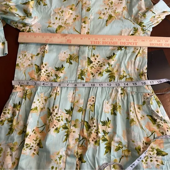 Tuckernuck Aqua Watercolor Royal Shirt Dress size xs nwt easter wedding garden