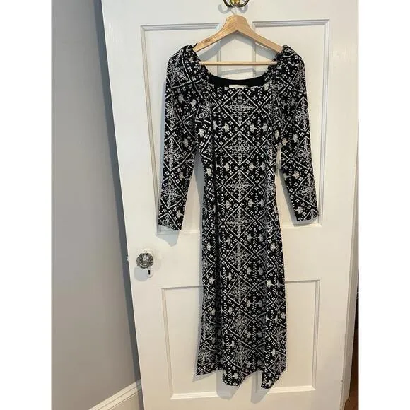 Tuckernuck Hyacinth House Sabrina Square Neck Midi Dress NWT XXS 2XS