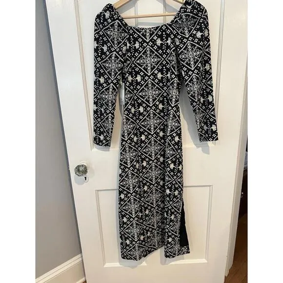 Tuckernuck Hyacinth House Sabrina Square Neck Midi Dress NWT XXS 2XS