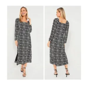 Tuckernuck Hyacinth House Sabrina Square Neck Midi Dress NWT XXS 2XS