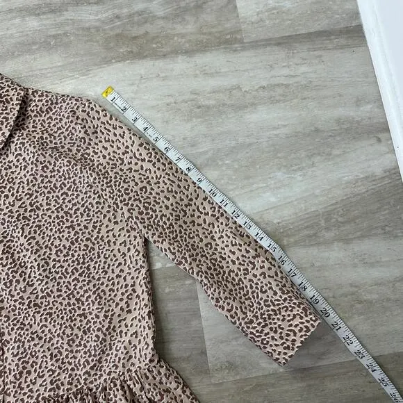 Tuckernuck Light Leopard Hayes Drop Waist Mini Dress Size Medium