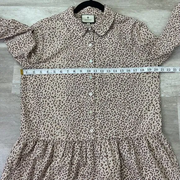 Tuckernuck Light Leopard Hayes Drop Waist Mini Dress Size Medium