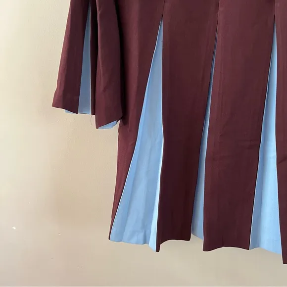 Tuckernuck Long sleeve griffiths a line dress Ladies xxl Merlot and sky blue