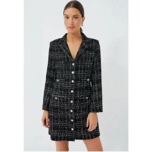 Tuckernuck Pomander Place Black Tweed Stacie Dress NWT Extra Large XL