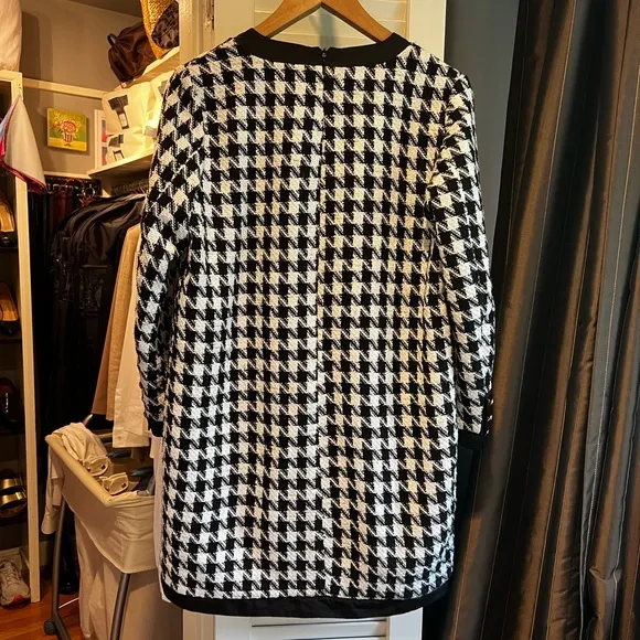 Tuckernuck Pomander Place Coco Black White Gold HoundstoothTweed Dress