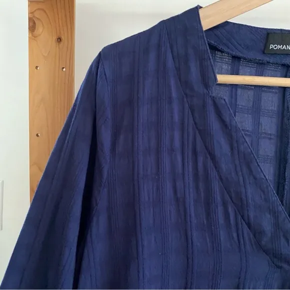 Tuckernuck Pomander Place Navy Blue Carolina Caftan Midi Dress
