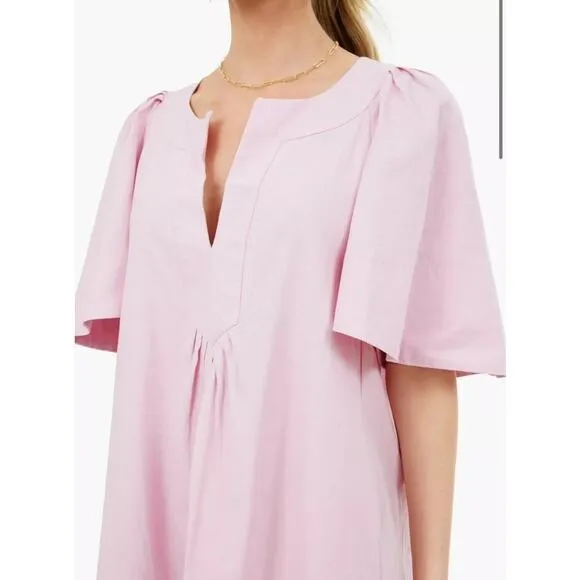 Tuckernuck Pomander Place Orchid Pink Finley Flutter Sleeve Cotton Mini Dress XS