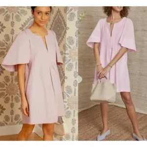 Tuckernuck Pomander Place Orchid Pink Finley Flutter Sleeve Cotton Mini Dress XS
