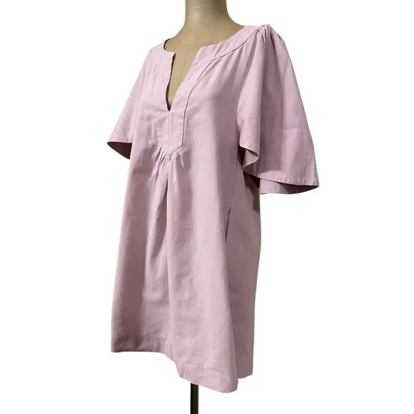 Tuckernuck Pomander Place Orchid Pink Finley Flutter Sleeve Cotton Mini Dress XS