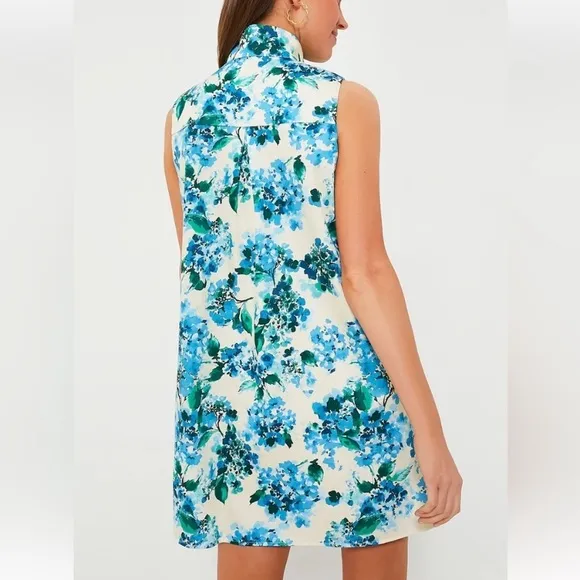 Tuckernuck Water's Edge Hydrangea Sleeveless Charlie Dress size large nwt new