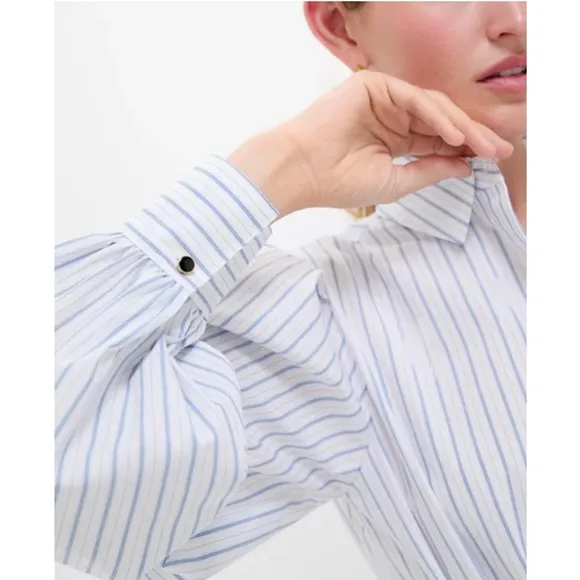 TUCKERNUCK White and Blue Stripe Corinne Dress