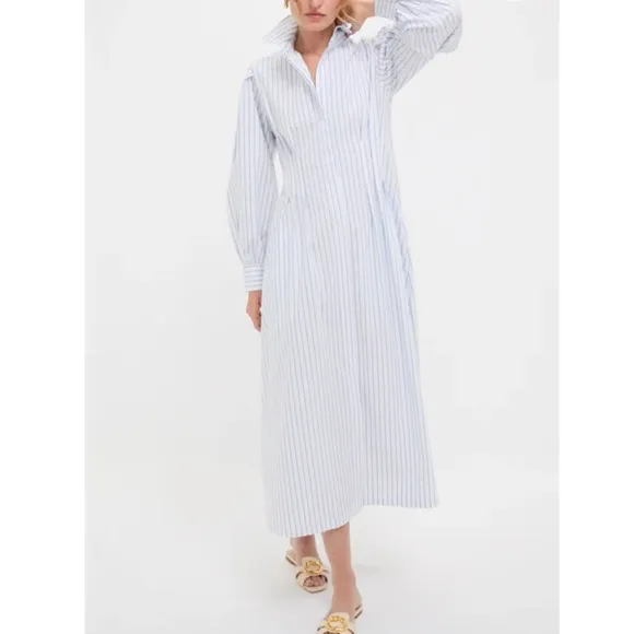 TUCKERNUCK White and Blue Stripe Corinne Dress