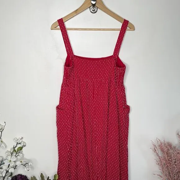 TUCKERNUCK x POMANDER PLACE Geneva Maxi Dress Red Sz L {W9}