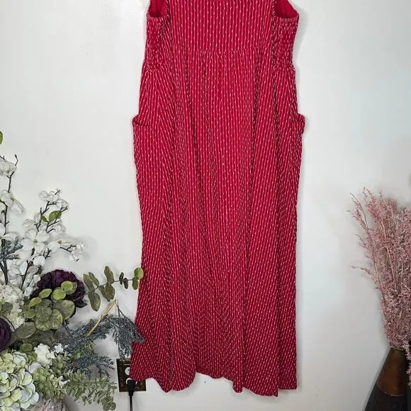 TUCKERNUCK x POMANDER PLACE Geneva Maxi Dress Red Sz L {W9}