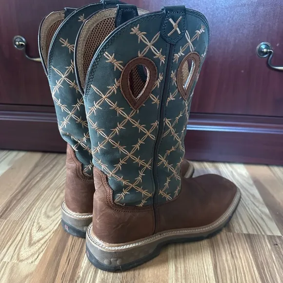 Twisted X Cell Stretch Wide Square Toe Work Boots 8.5 D