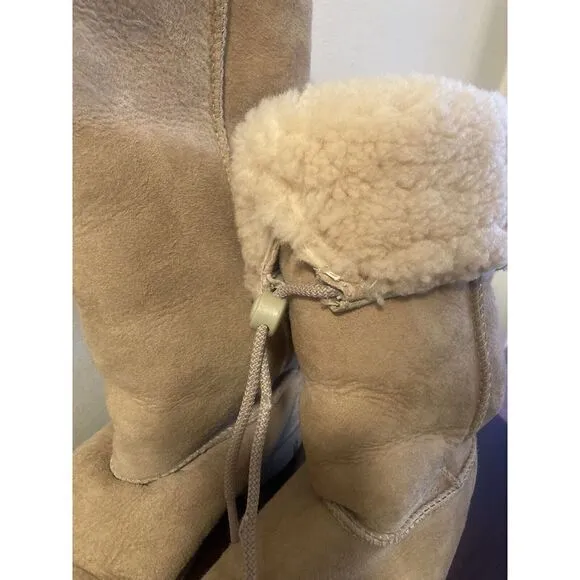 UGG Australia Boots Ultimate Tall‎ 5250 Suede Leather Shearling Tan Size 8