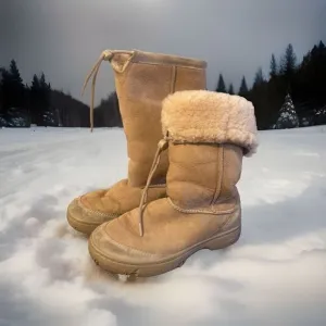 UGG Australia Boots Ultimate Tall‎ 5250 Suede Leather Shearling Tan Size 8