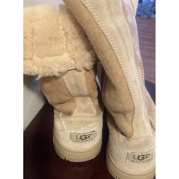 UGG Australia Boots Ultimate Tall‎ 5250 Suede Leather Shearling Tan Size 8