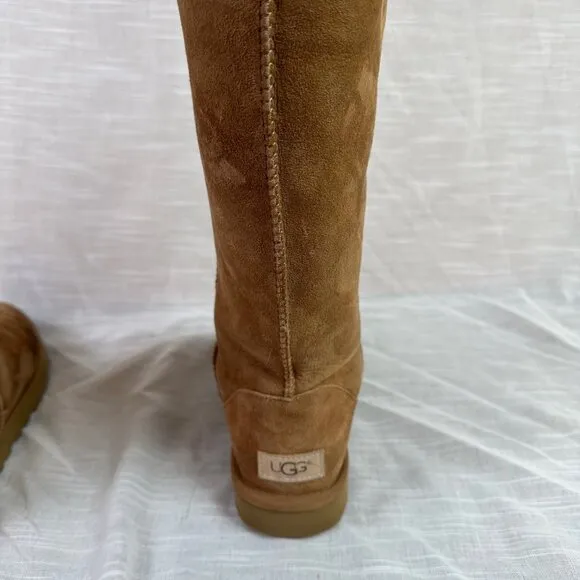 Ugg Australia Tall Brown Shearling Boots Women's Size 8 - Winter / Cozy