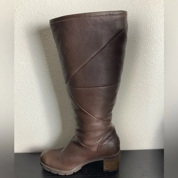 UGG Avery Stout Leather Water Resistant Cuffable High Heeled Boots Women's 8.5‎