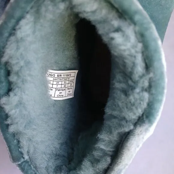 Ugg Boots Mini Atlantic Classic Velvet Shearling Cozy Comfort Slip‎ On Preppy