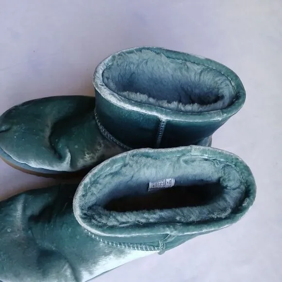 Ugg Boots Mini Atlantic Classic Velvet Shearling Cozy Comfort Slip‎ On Preppy